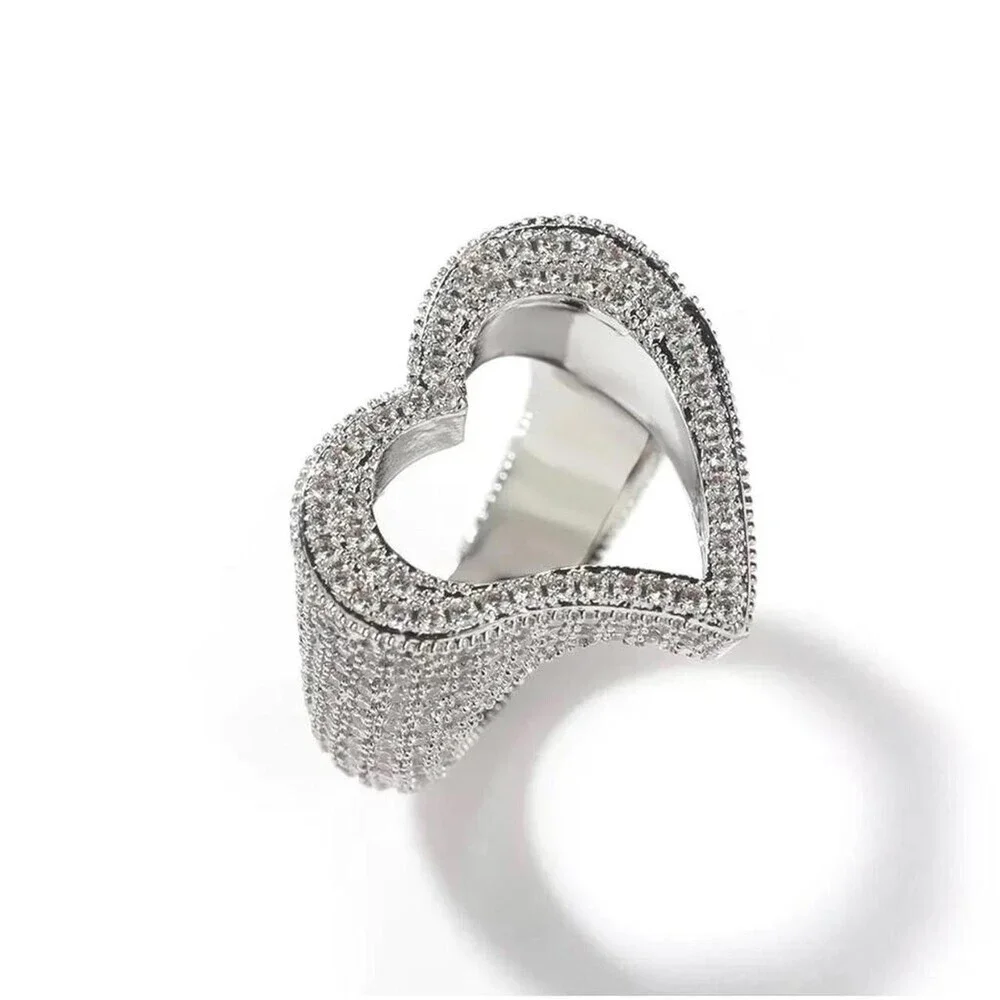 Heart Ring Size 7 Silver 83 B 8